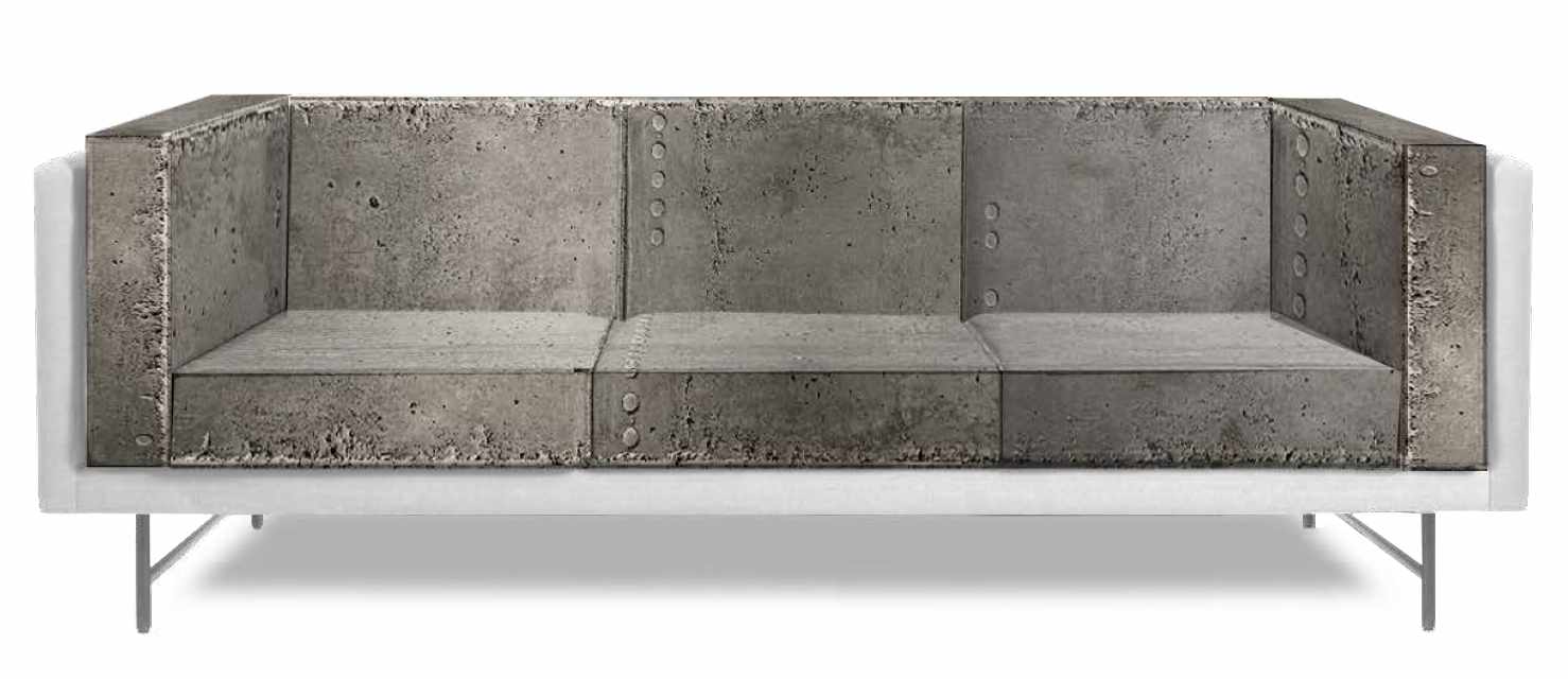 Sofa in Betonoptik