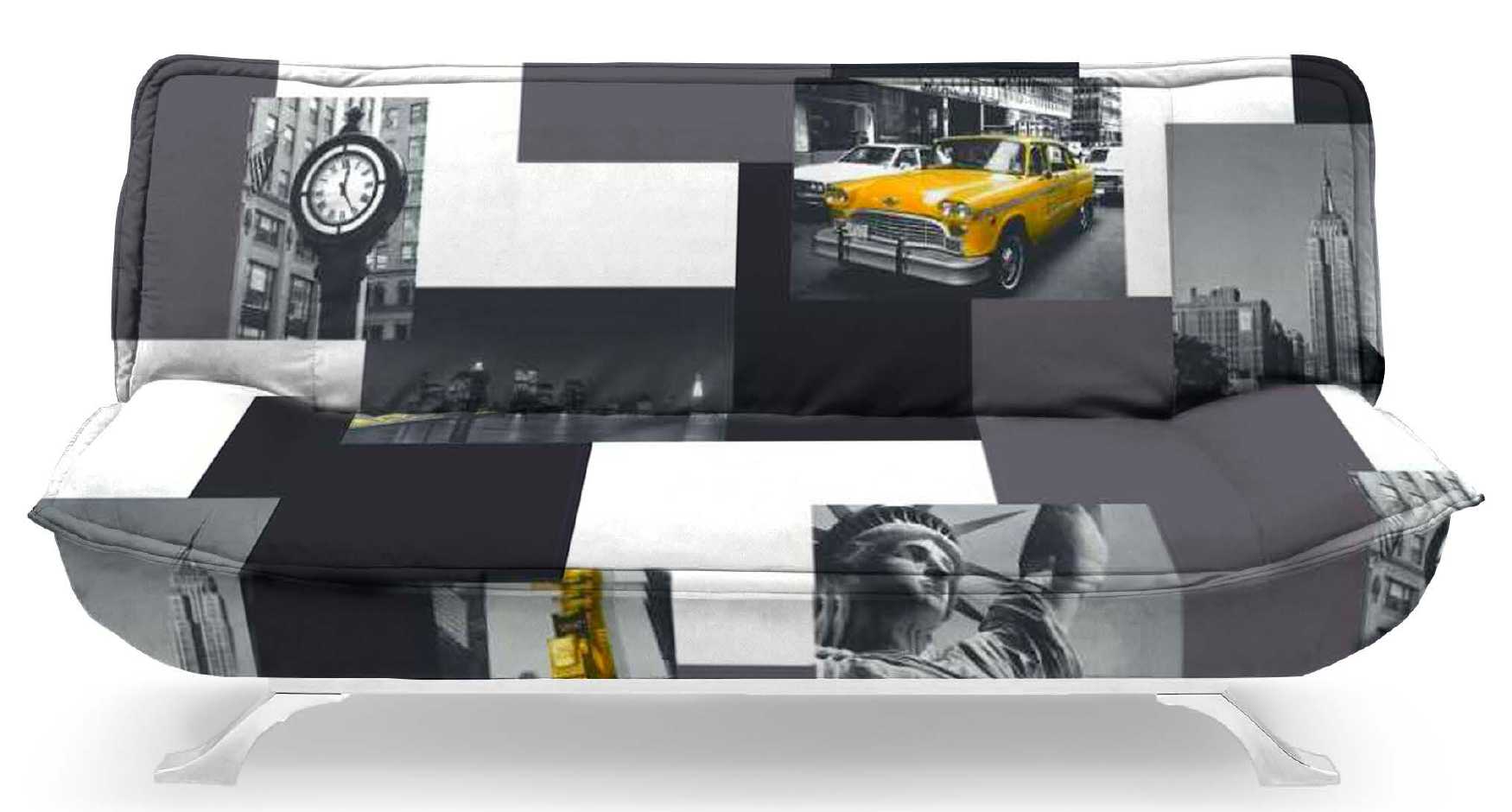 USA Sofa New York mit Taxi Motivdruck